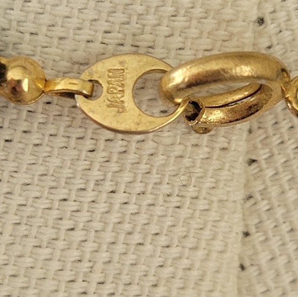 Vintage Necklace Handpainted Japan Black Purple Floral Necklace #581 - Picture 9 of 12